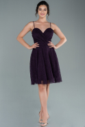 Short Purple Dantelle Night Dress ABK1417