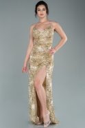Long Gold Evening Dress ABU2426