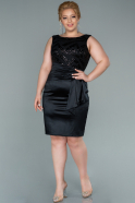 Short Black Oversized Evening Dress ABK1426