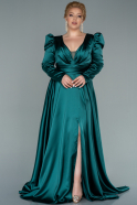 Long Emerald Green Satin Evening Dress ABU2440