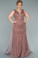 Long Copper Plus Size Evening Dress ABU2395