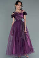 Long Purple Girl Dress ABU2446