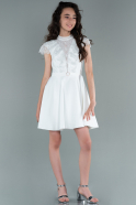 Short White Girl Dress ABK1434