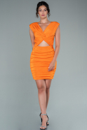 Orange Short Invitation Dress ABK1408