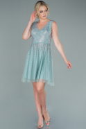 Short Turquoise Invitation Dress ABK1451