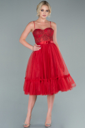 Midi Red Invitation Dress ABK1452