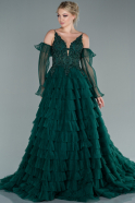 Long Emerald Green Haute Couture ABU2482