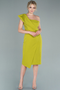 Pistachio Green Midi Invitation Dress ABK1345