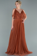 Long Light Brown Evening Dress ABU2484