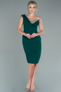 Short Emerald Green Invitation Dress ABK1455