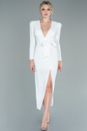 Midi White Night Dress ABK1438