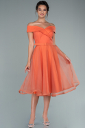 Orange Midi Invitation Dress ABK1255