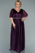 Long Purple Plus Size Evening Dress ABU2499
