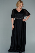 Long Black Plus Size Evening Dress ABU2499