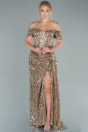 Long Gold Scaly Evening Dress ABU2503