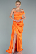 Long Orange Satin Evening Dress ABU2506