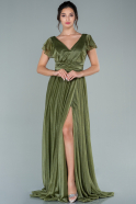 Long Oil Green Evening Dress ABU2528