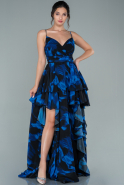 Long Navy Blue Evening Dress ABU968