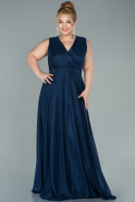 Navy Blue Long Oversized Evening Dress ABU1762