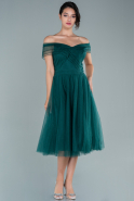 Midi Emerald Green Invitation Dress ABK1478