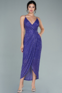 Purple Midi Scaly Invitation Dress ABK1463