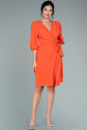 Orange Short Invitation Dress ABK1465