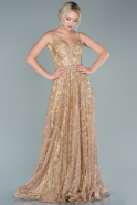 Long Gold Evening Dress ABU2551