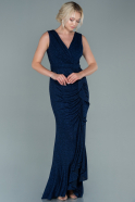 Long Navy Blue Mermaid Evening Dress ABU2556