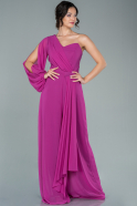 Long Fuchsia Chiffon Invitation Dress ABT078
