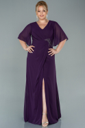 Long Purple Chiffon Oversized Evening Dress ABU2748