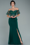 Long Emerald Green Dantelle Mermaid Prom Dress ABU2581