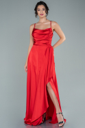 Long Red Satin Evening Dress ABU1843