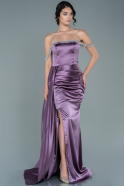 Long Lavender Satin Evening Dress ABU2618