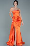 Long Orange Satin Evening Dress ABU2618