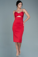 Midi Red Invitation Dress ABK1506