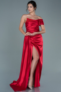 Long Red Satin Evening Dress ABU2338