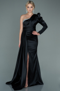 Black Long Satin Evening Dress ABU2621