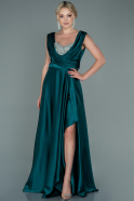 Long Emerald Green Satin Evening Dress ABU2662