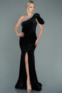 Long Black Velvet Night Dress ABU2654