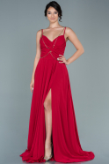 Long Red Chiffon Prom Gown ABU2669