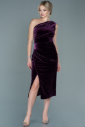 Lavender Midi Velvet Invitation Dress ABK1501
