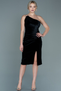 Midi Black Velvet Invitation Dress ABK1531