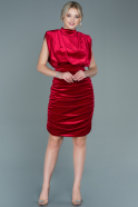 Short Red Velvet Invitation Dress ABK1533