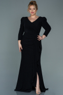 Long Black Plus Size Evening Dress ABU2575