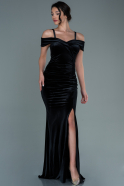 Long Black Velvet Evening Dress ABU1992