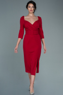 Midi Red Invitation Dress ABK1546