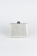 Silver Plaster Fabric Box Bag V249