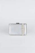 Silver Satin Box Bag VT9275