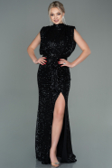 Long Black Scaly Evening Dress ABU2752