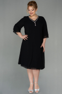 Short Black Chiffon Evening Dress ABK1591